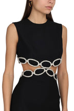 JuliaFashion - Sexy Backless Diamond Luxury Tight Mini Cut-Out Dress