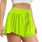 JuliaFashion - Quick-Drying Elastic Waist Yoga Cycling Shorts