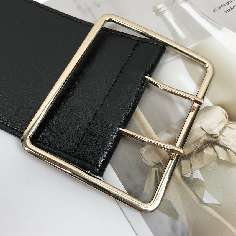 JuliaFashion-Elastic Wide Corset Belt Female Waist Big Belts