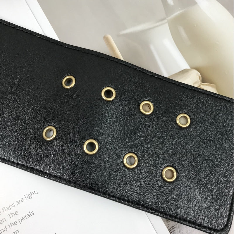 JuliaFashion-Elastic Wide Corset Belt Female Waist Big Belts