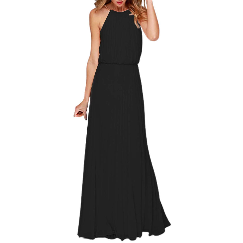 JuliaFashion - Sleeveless Elegant Mesh Maxi Dress