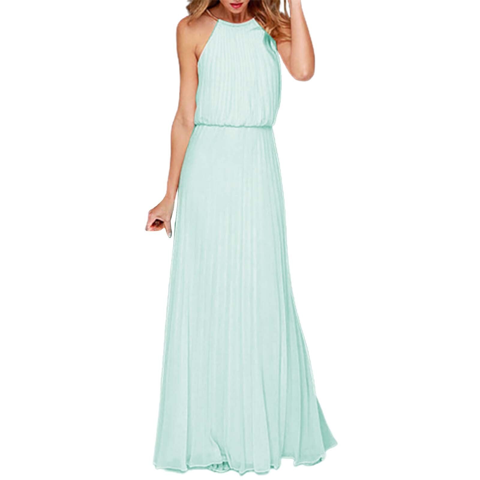 JuliaFashion - Sleeveless Elegant Mesh Maxi Dress