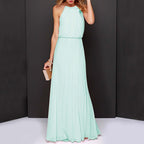 JuliaFashion - Sleeveless Elegant Mesh Maxi Dress
