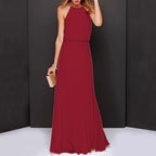 JuliaFashion - Sleeveless Elegant Mesh Maxi Dress