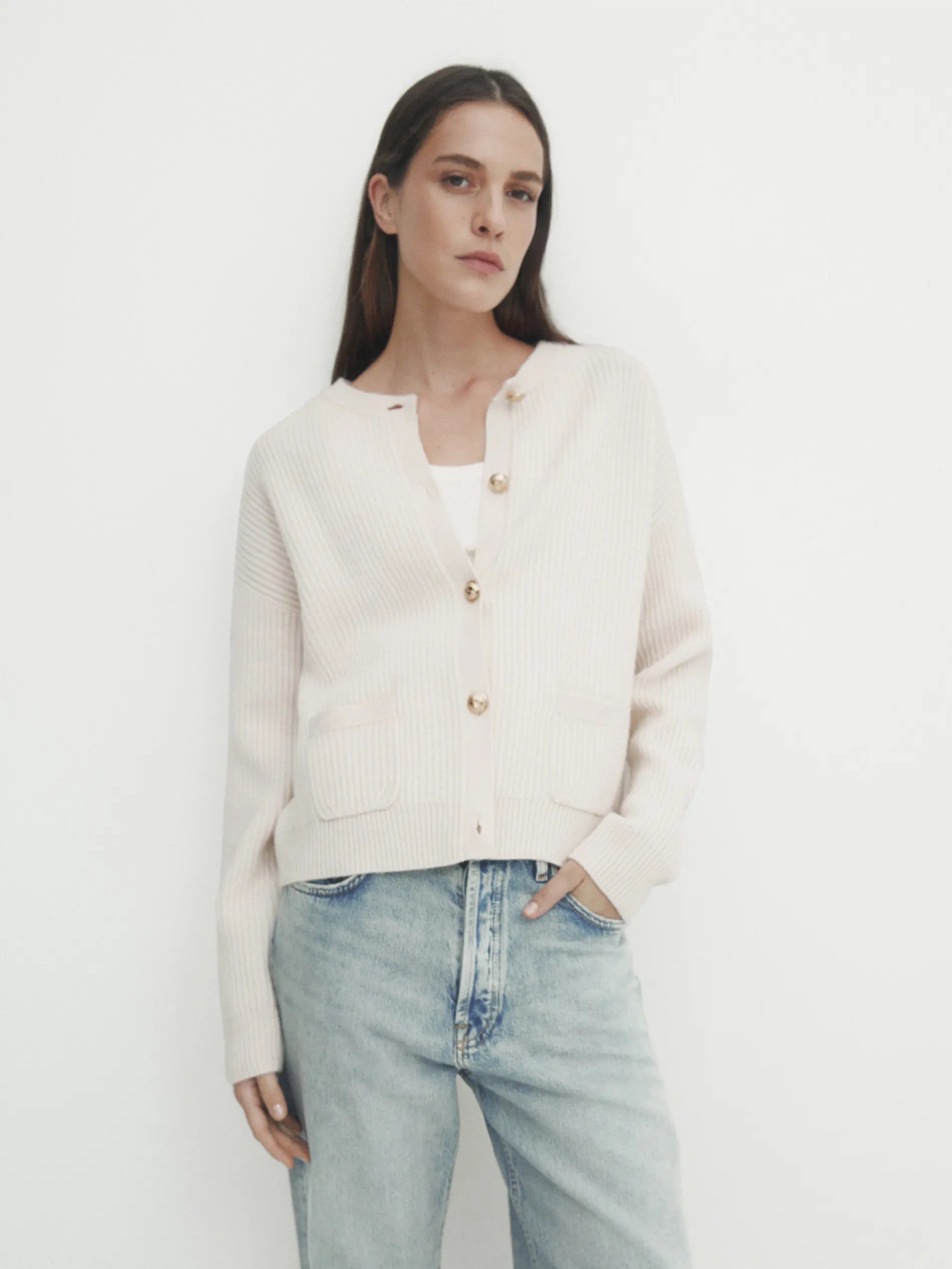 Small Fragrant Wind Soft Waxy Blend Anti-needle Woven Cardigan