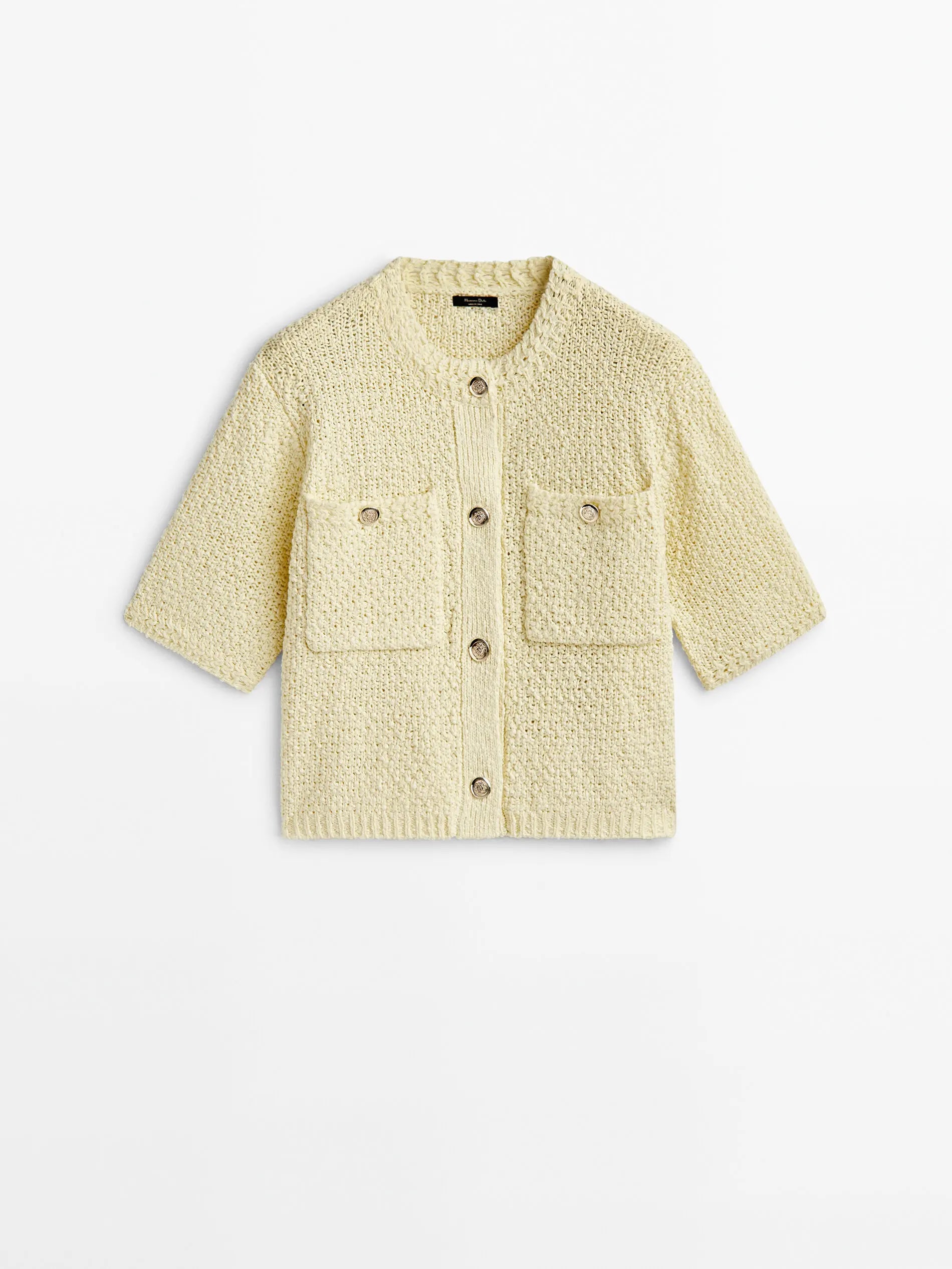 Small Fragrance Texture Knitted Short Cardigan