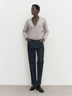 Minimalist Casual Blend V-neck Short Cardigan