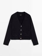 New Style Minimalist Casual Blend V-neck Cardigan