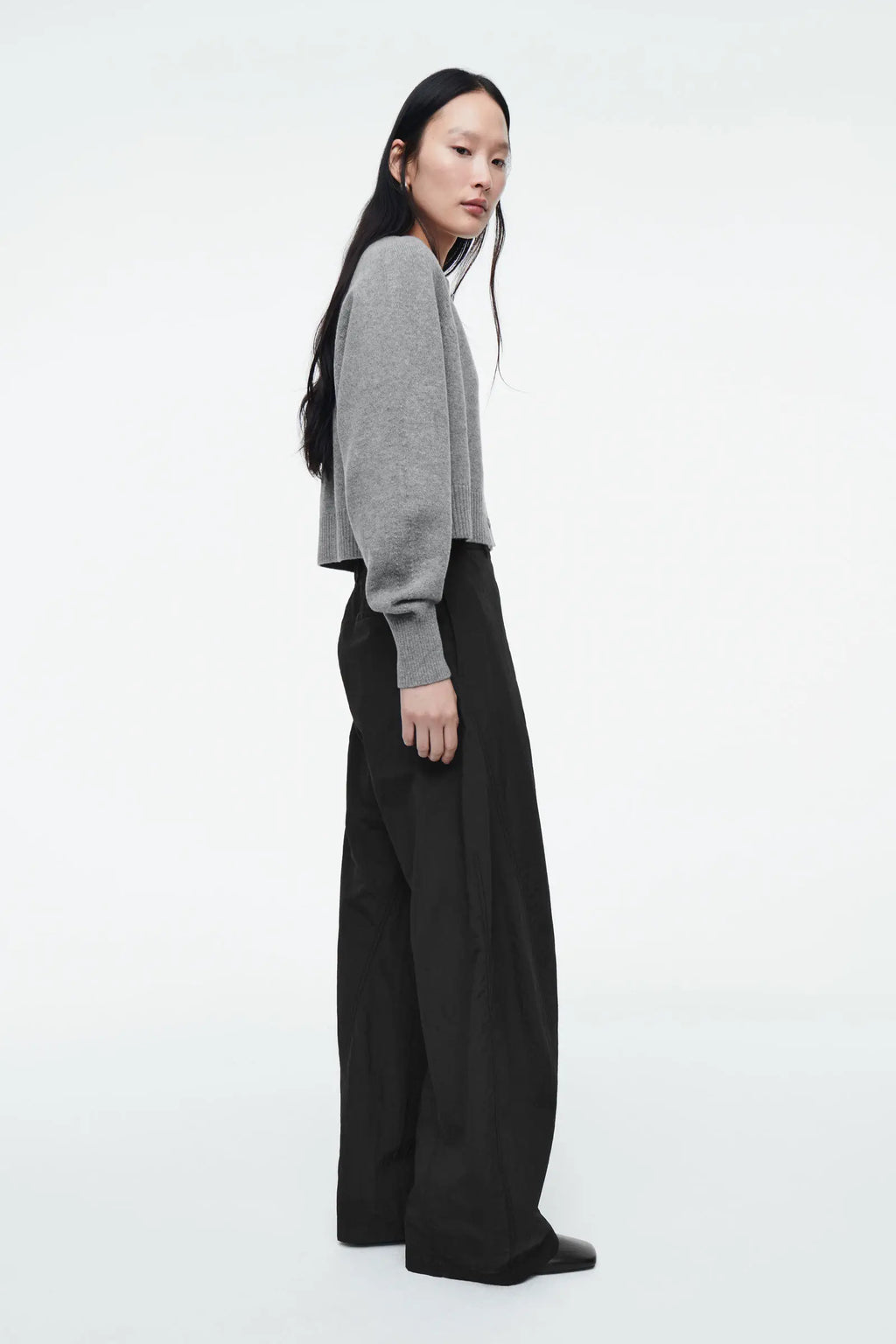 New Style Casual Standard Short Round Neck Long Sleeves Cardigan