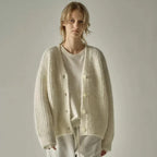 Loose Knit Sweater Gothic Style Cardigan