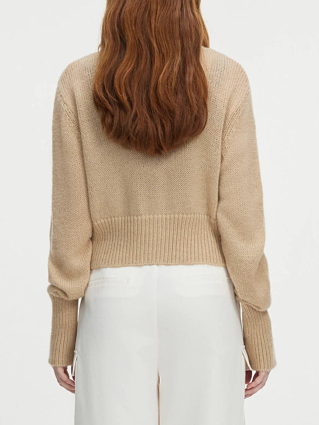 V-neck Long Sleeved Casual Loose Sweater New Style Cardigan