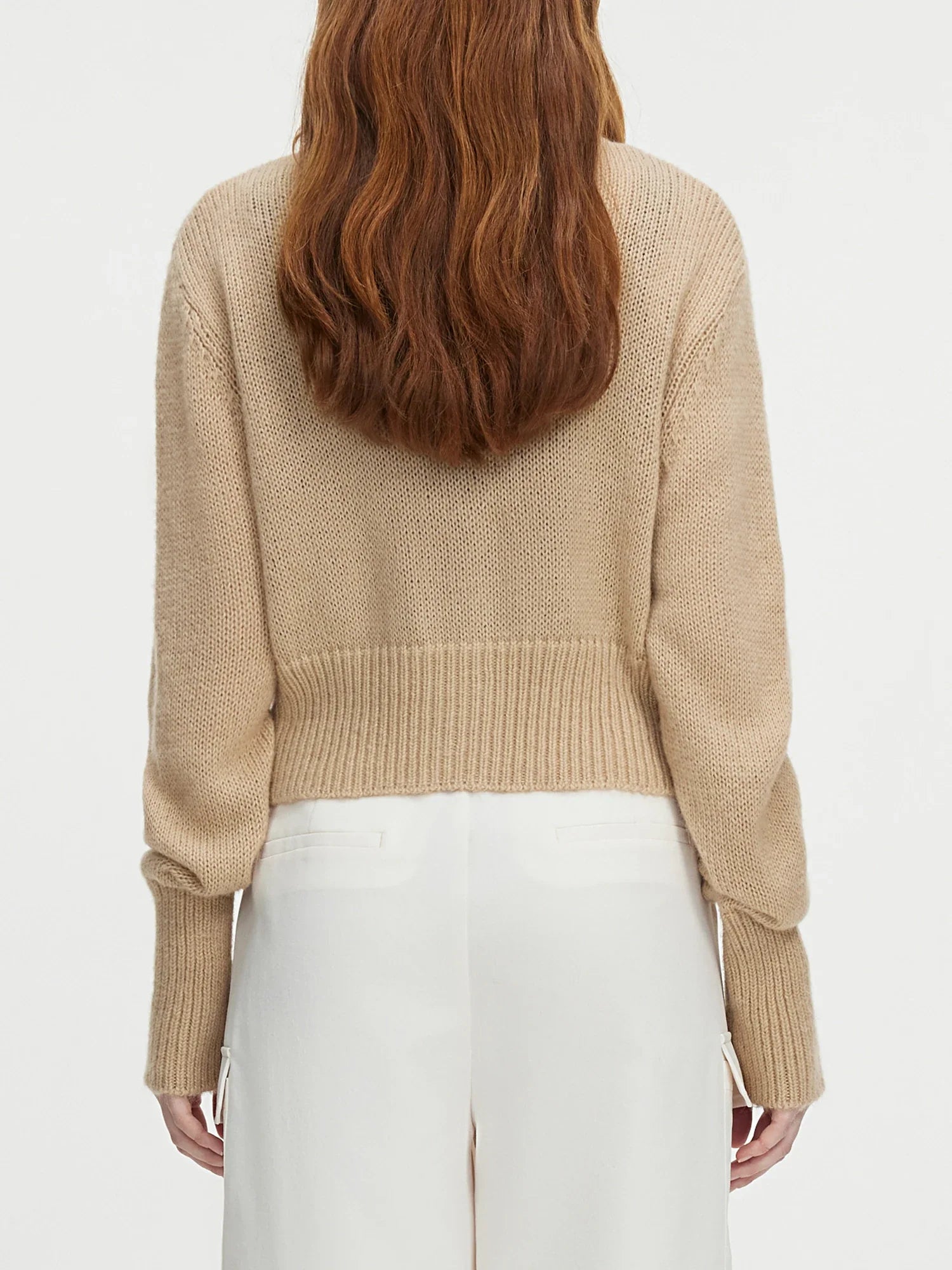 V-neck Long Sleeved Casual Loose Sweater New Style Cardigan