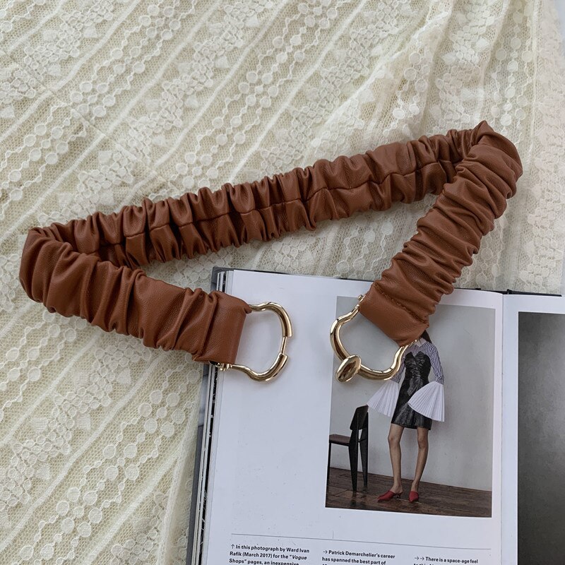 JuliaFashion - 2024 Women Waist Strap All-match Lady Dress Coat Sweater Decorative Waistband