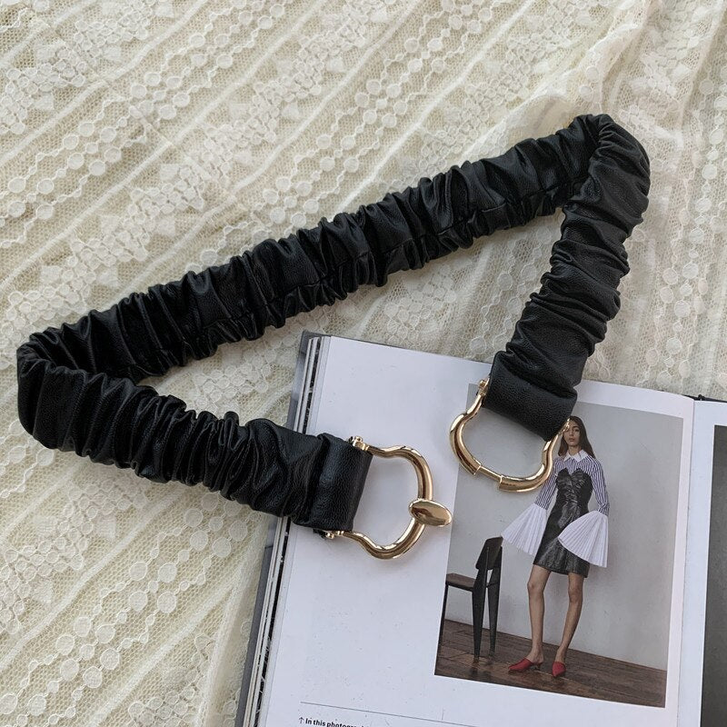 JuliaFashion - 2024 Women Waist Strap All-match Lady Dress Coat Sweater Decorative Waistband