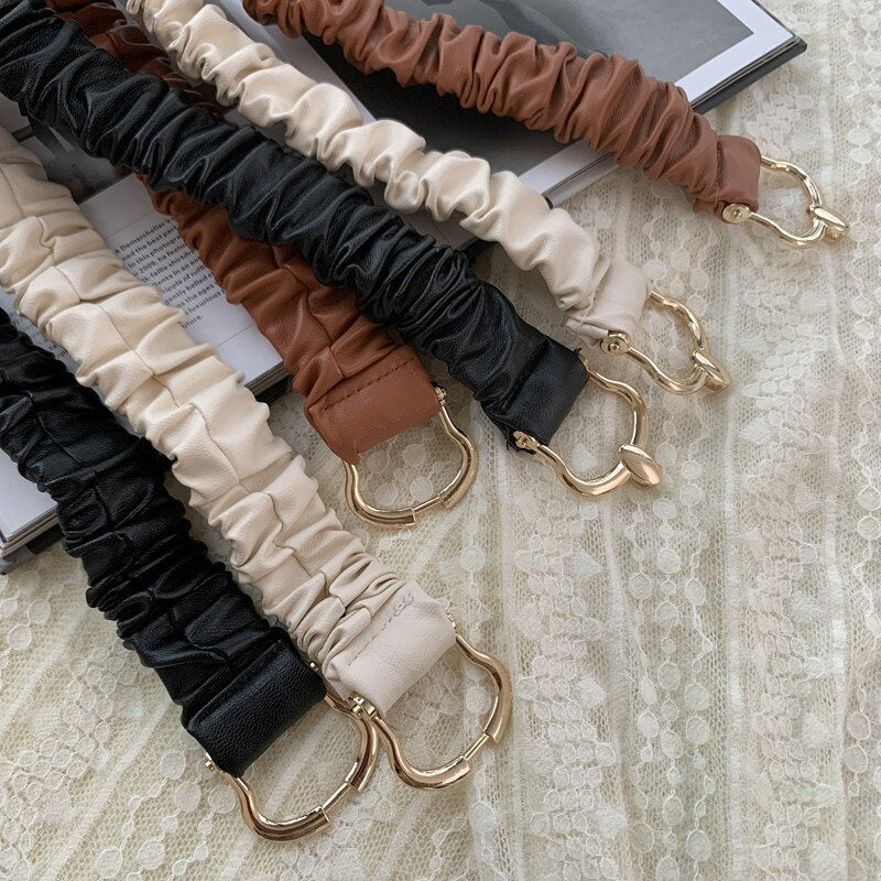 JuliaFashion - 2024 Women Waist Strap All-match Lady Dress Coat Sweater Decorative Waistband