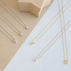 JuliaFashion-Gold Color Initial Charms Necklace