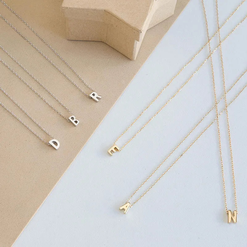 JuliaFashion-Gold Color Initial Charms Necklace