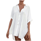 JuliaFashion - 2024 Vintage Chic White Button-Up Blouses