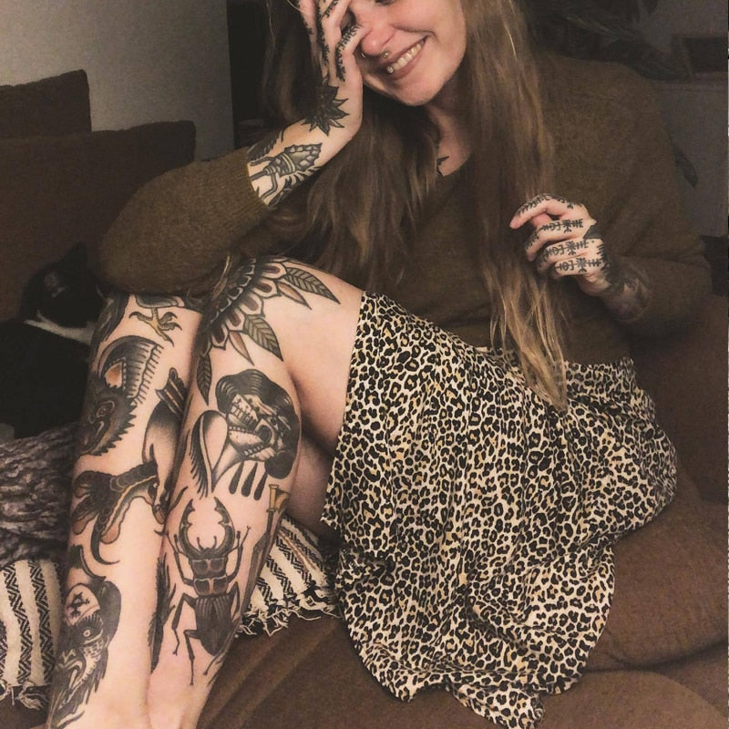 JuliaFashion-Casual Street Wear Elastic Split Midi Skirt