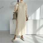 Julia Fashion - Fashion Thick Turtleneck Long Dress