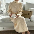 Julia Fashion - Fashion Thick Turtleneck Long Dress