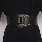 JuliaFashion-Big Gold Color Pin Buckle Waistband Female Waist Belt