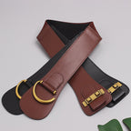 JuliaFashion-Big Gold Color Pin Buckle Waistband Female Waist Belt