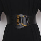 JuliaFashion-Big Gold Color Pin Buckle Waistband Female Waist Belt