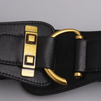 JuliaFashion-Big Gold Color Pin Buckle Waistband Female Waist Belt
