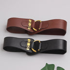 JuliaFashion-Big Gold Color Pin Buckle Waistband Female Waist Belt