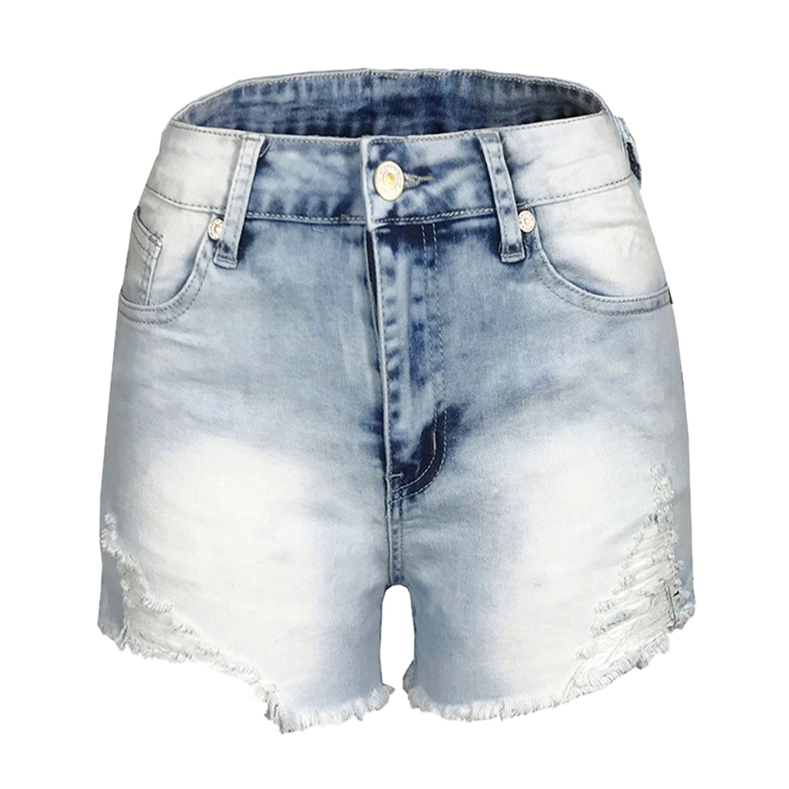 JuliaFashion-Cool Denim Booty Shorts with Tassel