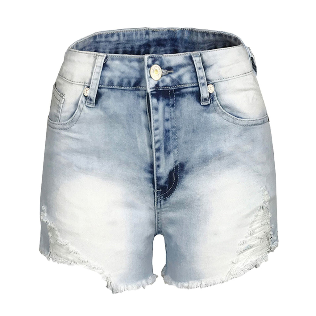 JuliaFashion-Cool Denim Booty Shorts with Tassel