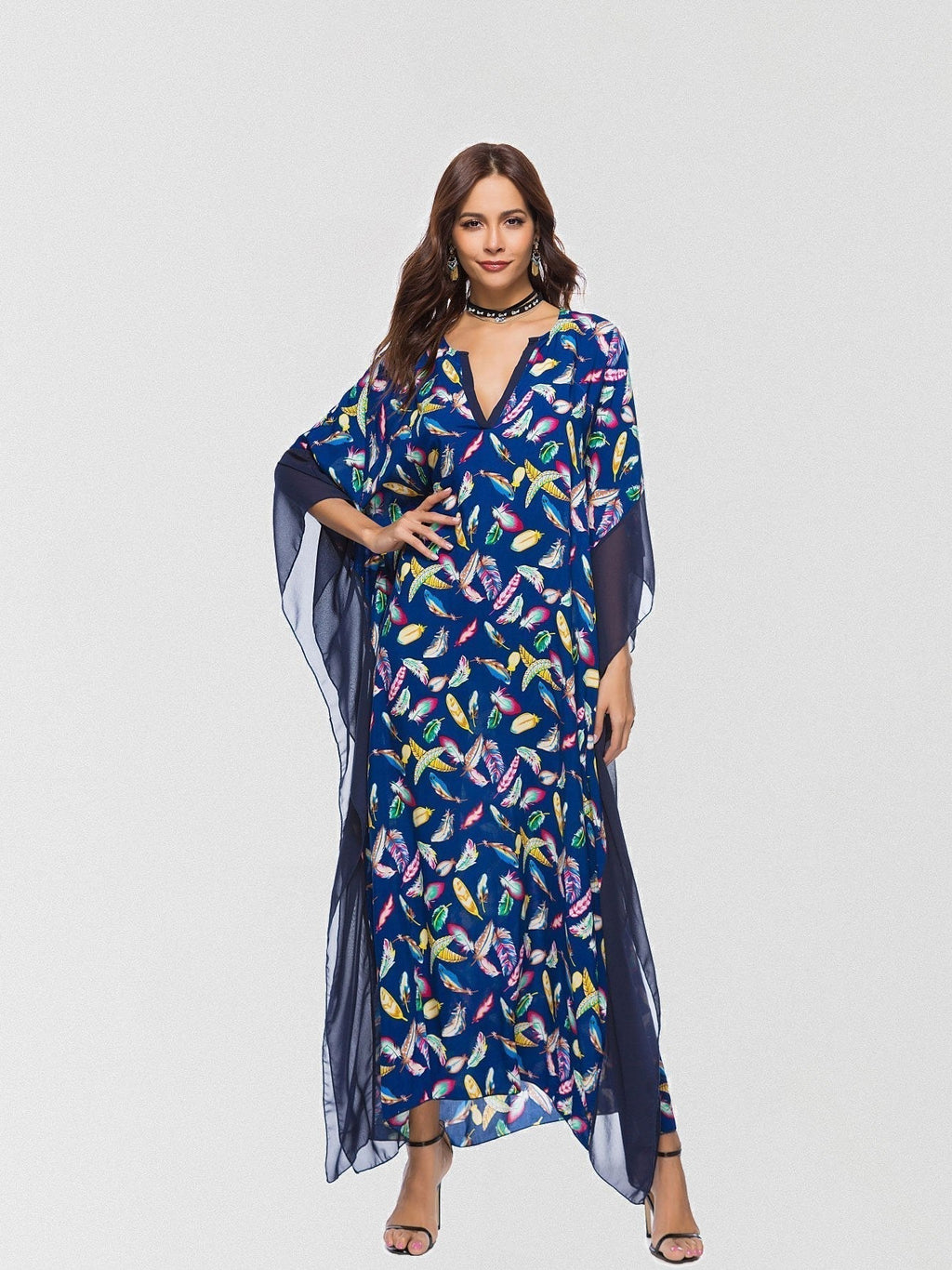 JuliaFashion - 2024 Talk To Me Printed Maxi Dress