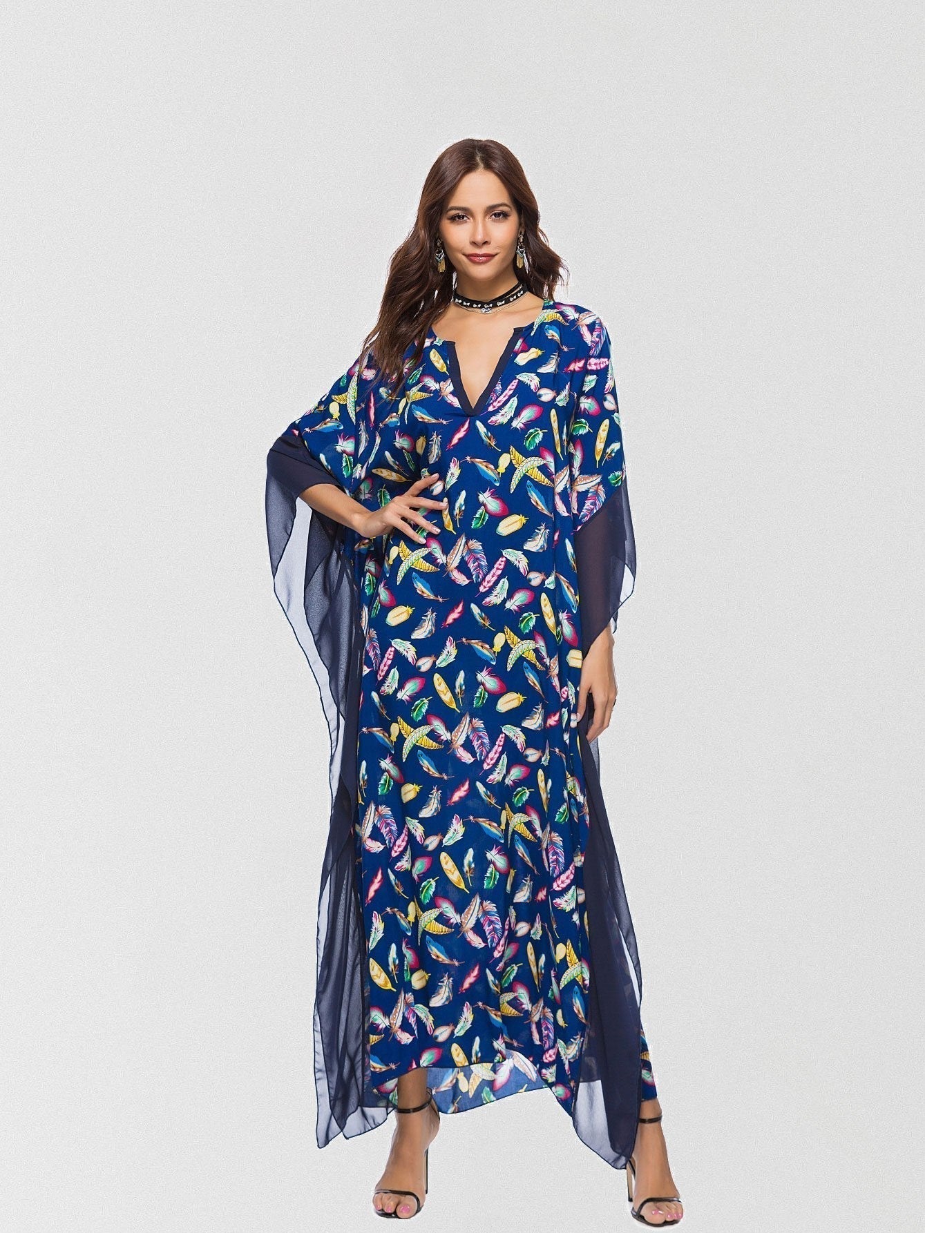 JuliaFashion - 2024 Talk To Me Printed Maxi Dress