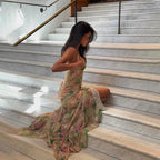 Floral Ruched Maxi Dress