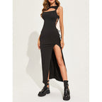 JuliaFashion - Sexy Black Grunge Party Cutout Dress
