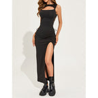 JuliaFashion - Sexy Black Grunge Party Cutout Dress