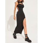 JuliaFashion - Sexy Black Grunge Party Cutout Dress