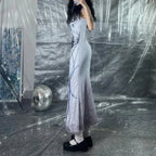 Grunge Mermaid Skeleton Maxi Dress