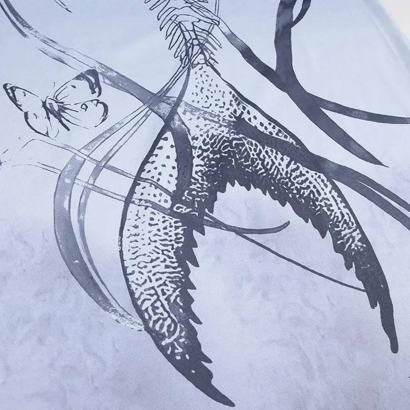 Grunge Mermaid Skeleton Maxi Dress