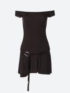 Grunge Off Shoulder Mini Dress