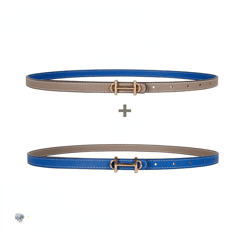 JuliaFashion-Luxury Brand Small Belt with Sweater Shirt