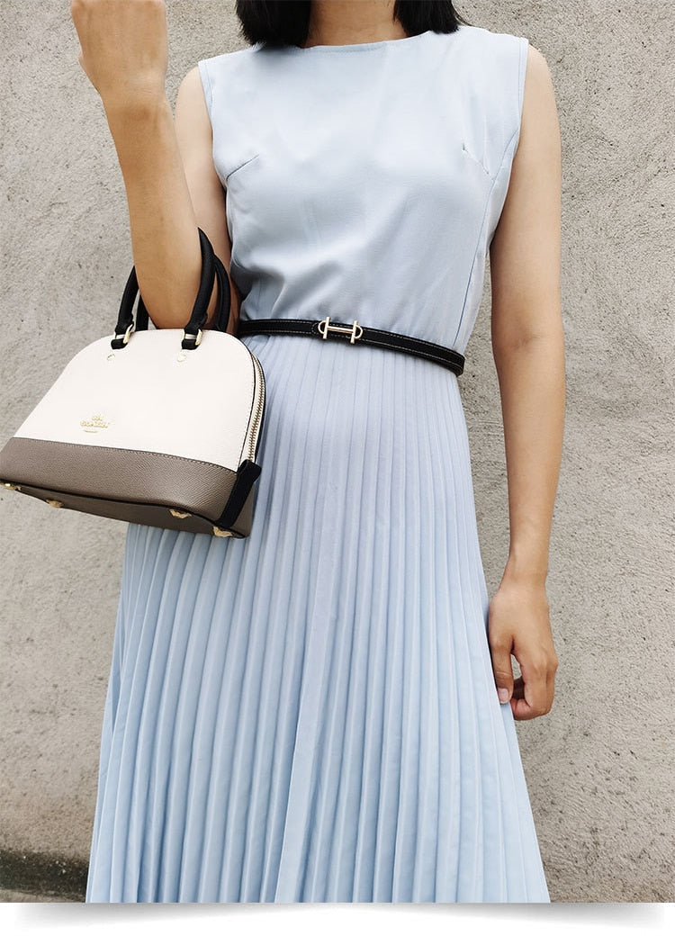 JuliaFashion-Luxury Brand Small Belt with Sweater Shirt