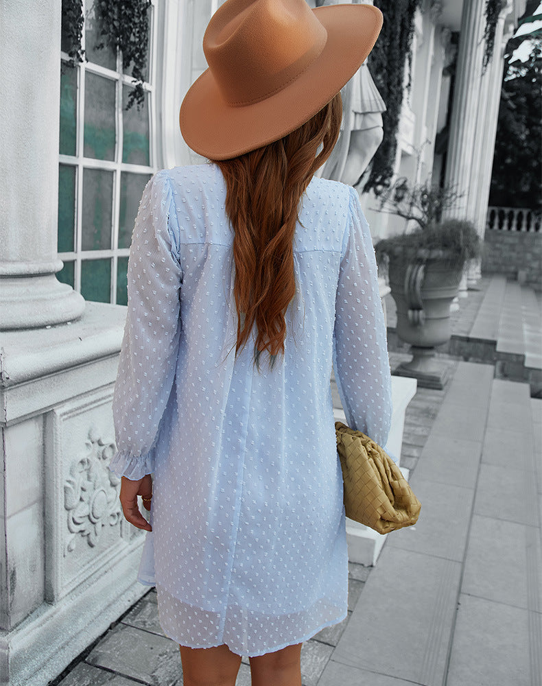 JuliaFashion - 2024  Solid Ruffles High Waist Bohemian Sexy Beach Mini Dress