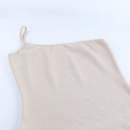 JuliaFashion - 2024 Sexy Backless One Shoulder Suspenders Split Dress