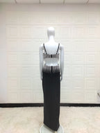 JuliaFashion - 2024 Sexy Spaghetti Tassel Diamond Tight Dress