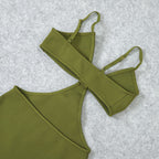 JuliaFashion - 2024 Sexy Brown Club Celebrity Evening Hollow Party Dresse