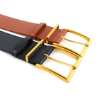 JuliaFashion - 2024 Vintage Gold Buckle Waistbands PU Leather Belts