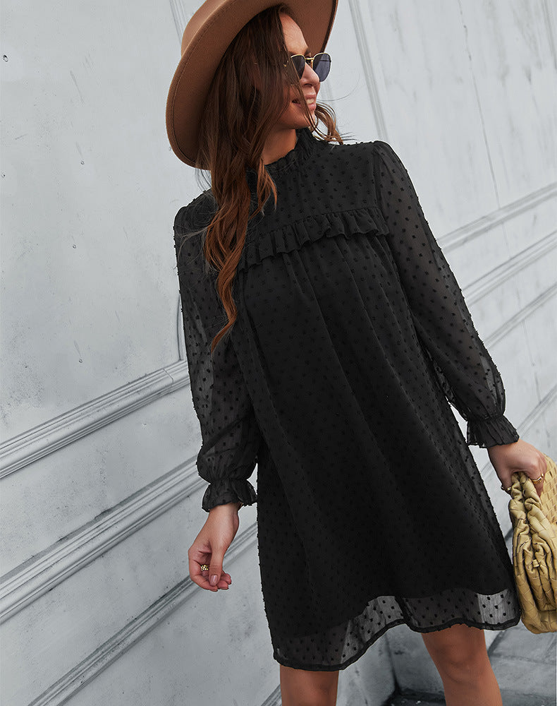 JuliaFashion - 2024  Solid Ruffles High Waist Bohemian Sexy Beach Mini Dress