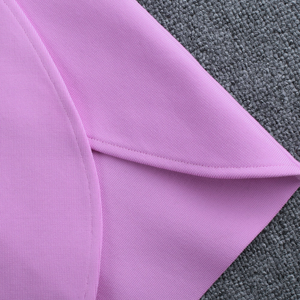 JuliaFashion - Purple Bodycon Draped Off Shoulder Party Dress
